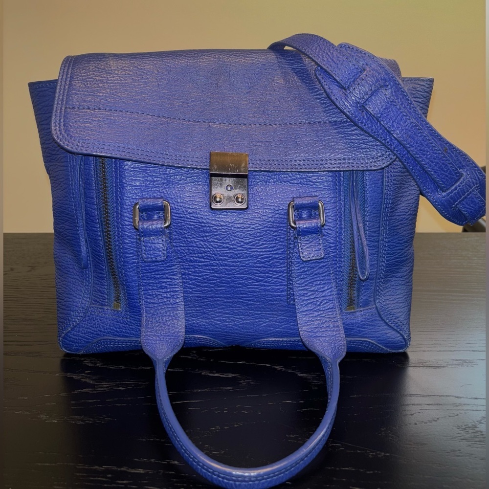3.1 Philip Lim Medium Pashli Satchel Cobalt Blue